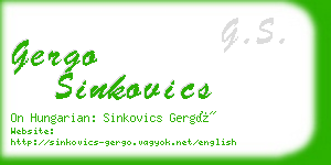 gergo sinkovics business card